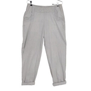 Lemon Twist Pants San Francisco Designer Trousers Cotton Womens Med $395 USA